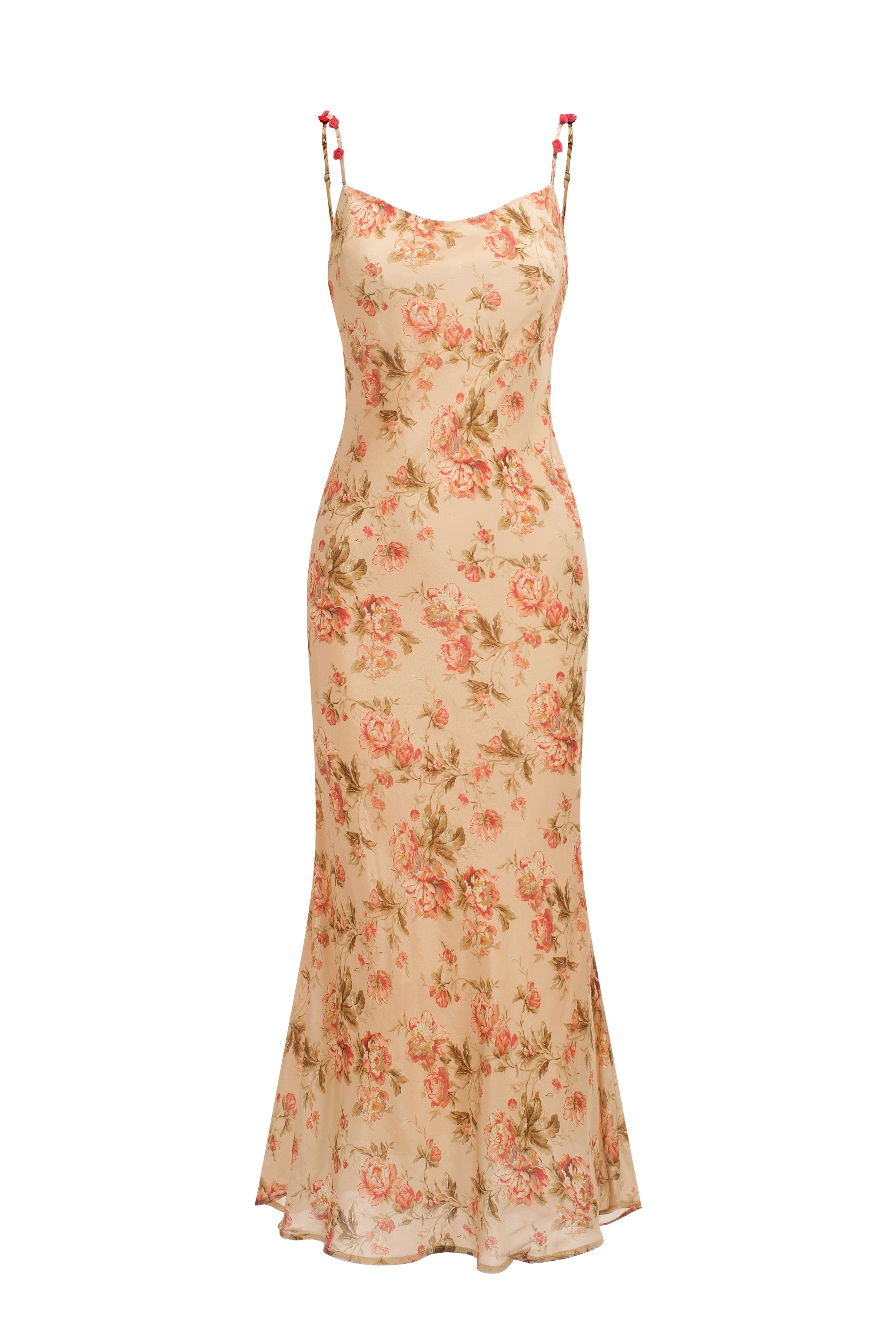 Vintage print crepe dress - Rose garden