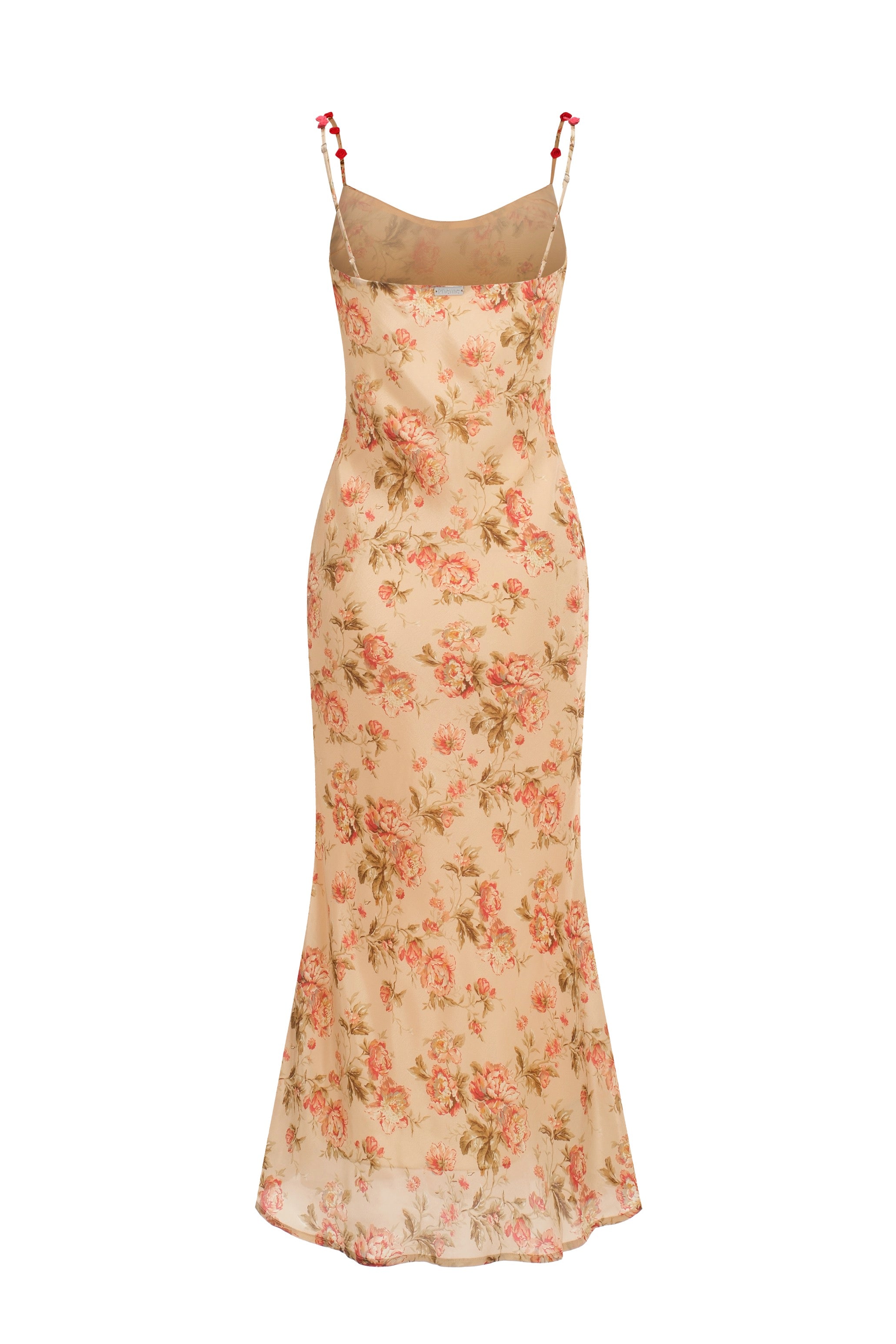 Vintage print crepe dress - Rose garden