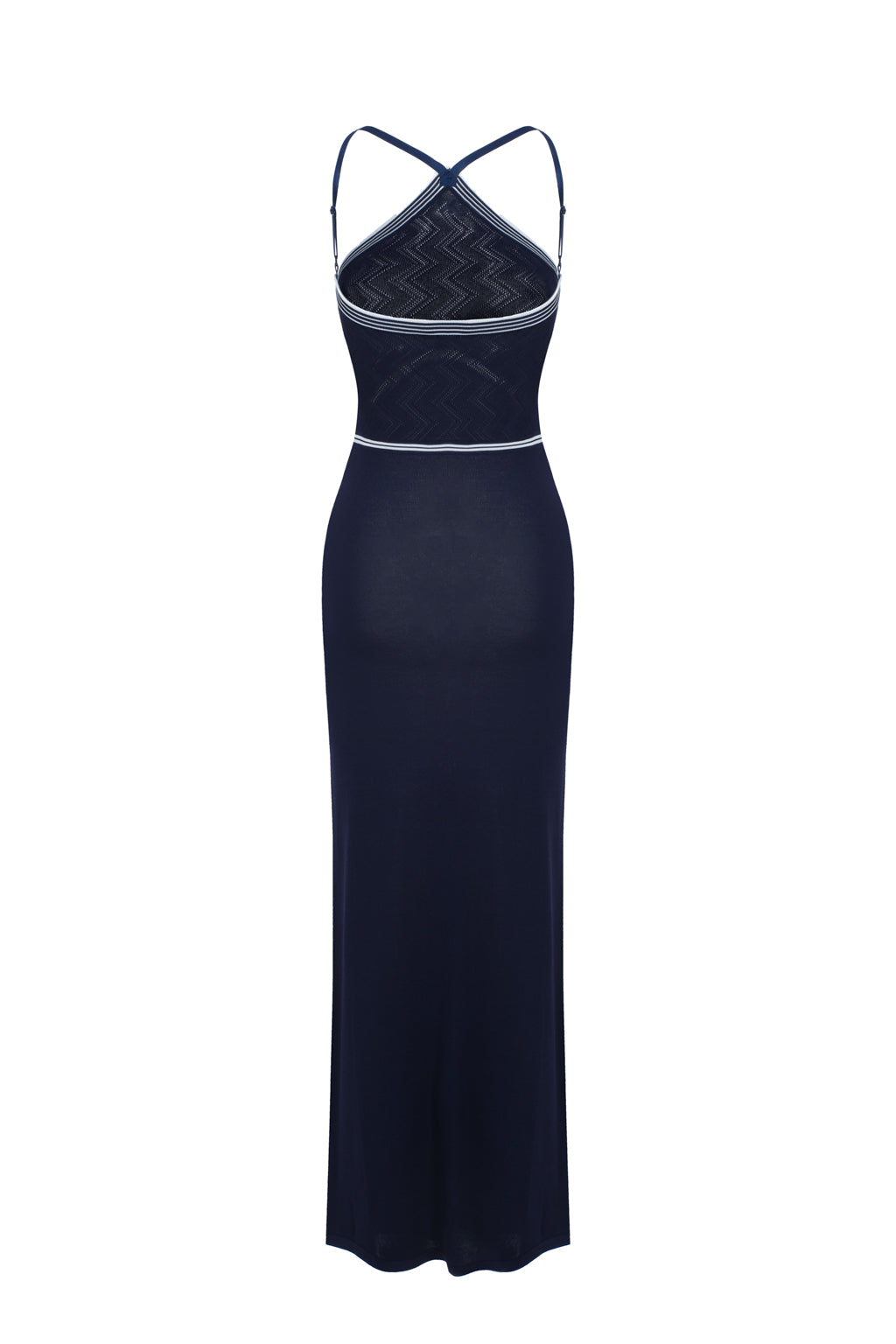 Robe en maille flèche - bleu marine