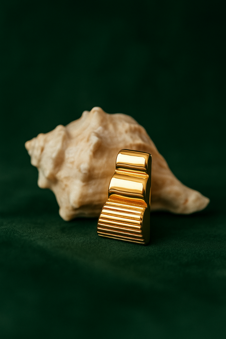 金字塔耳環-鍍金