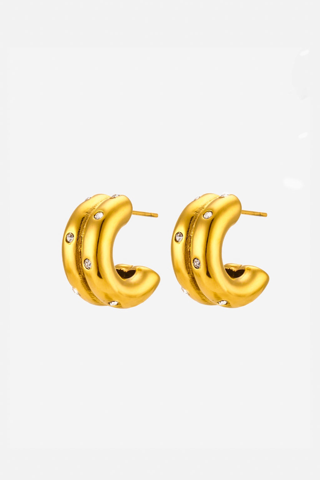 C-shaped earrings