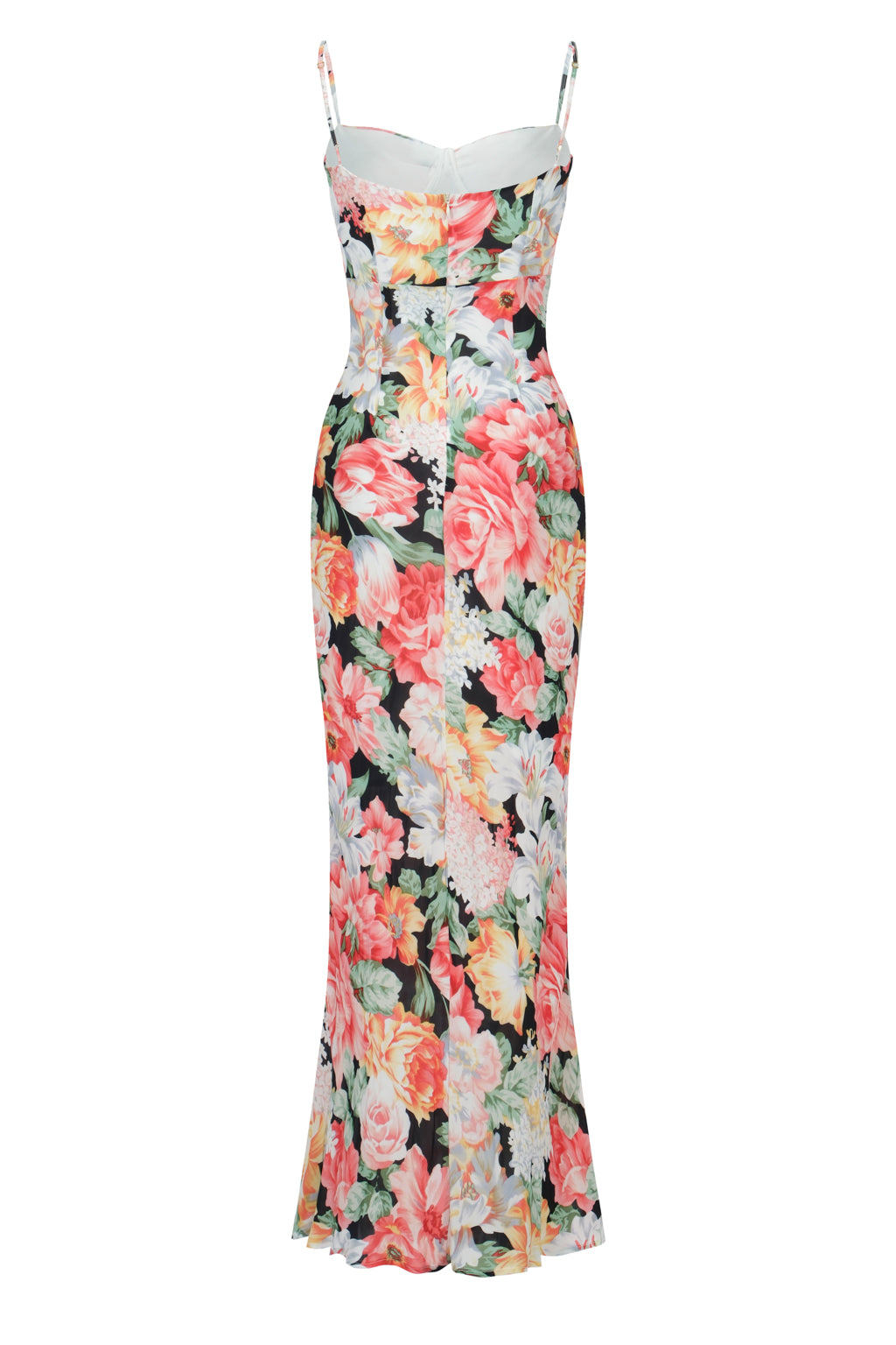 Printed Fine Crepe Long Dress Bloom