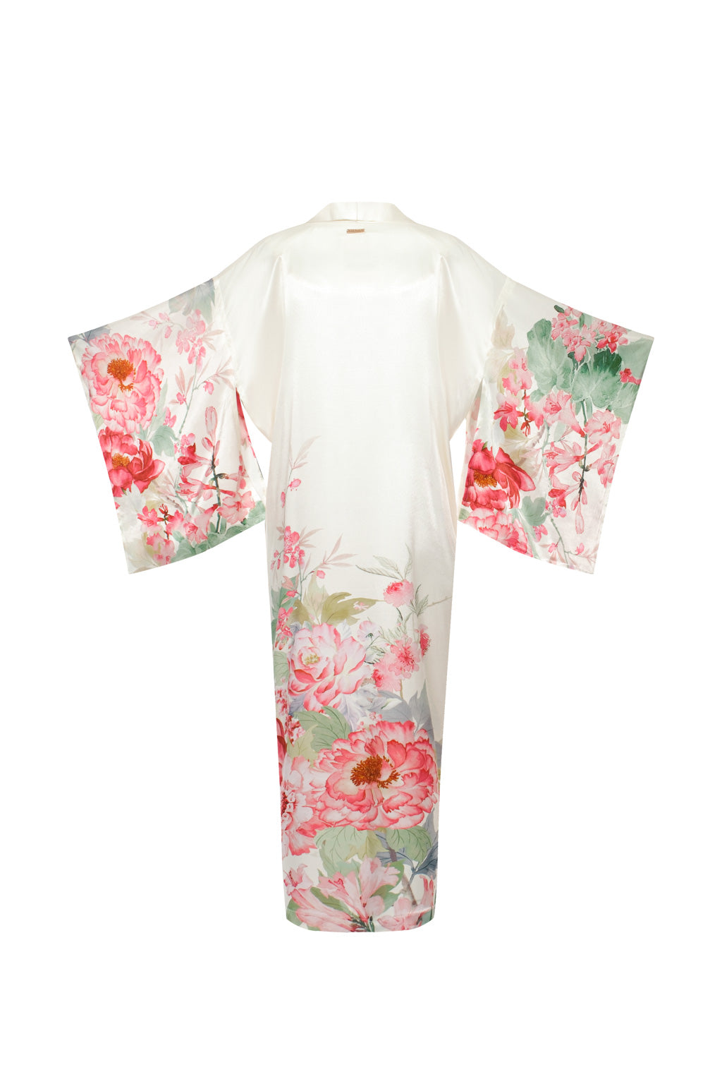 Kimono en Satin Imprimé - Pivoine