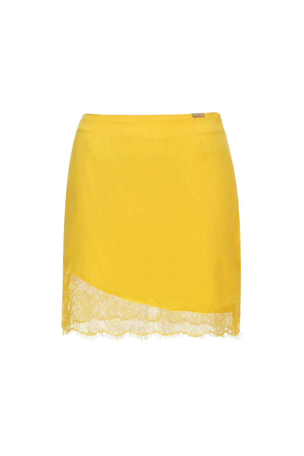 Stretch-jersey Lace-trimmed Mini Skirt Mango