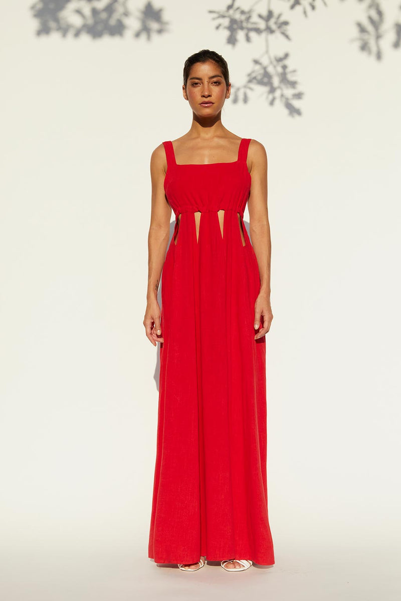 Robe Maxi Hebe - Rouge