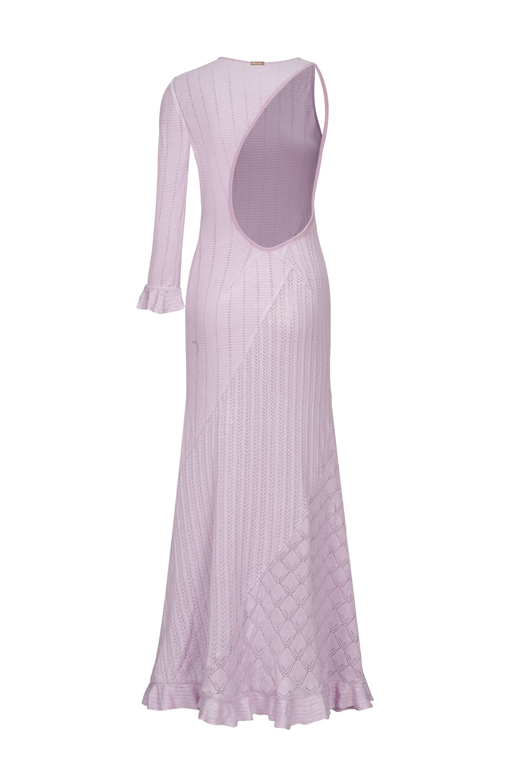 Robe Maxi en Maille Dos-nu - Lilas